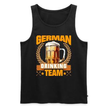 German Drinking Team Boarisches Bier München - Men's Premium Organic Tank Top - black - Front - AI Model Male 178 light (178cm)