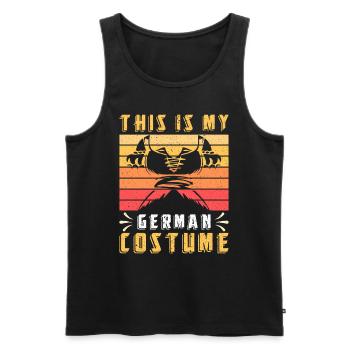 Trachten Frauen Ceci est mon costume allemand - Débardeur bio Premium Homme - noir - Devant - AI Model Male 178 light (178cm)
