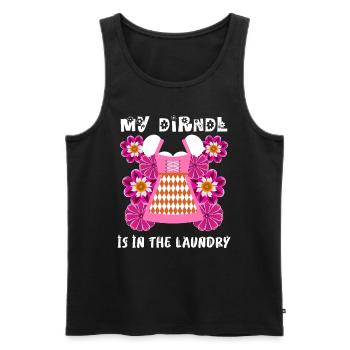 Mein Dirndl est en maillot da Wäsch Bayern - Débardeur bio Premium Homme - noir - Devant - Michal (187cm)