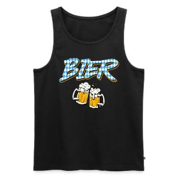 Bayerisches Bier Bayern Biertrinker Bierfan - Männer Premium Bio Tank Top - Schwarz - Vorne - Michal (187cm)