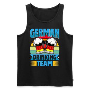 German Drinking Team Bierfan - Männer Premium Bio Tank Top - Schwarz - Vorne - AI Model Male 178 light (178cm)