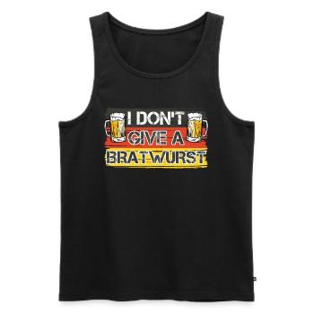 German bratwurst I don't give a bratwurst - Men's Premium Organic Tank Top - black - Front - Michal (187cm)