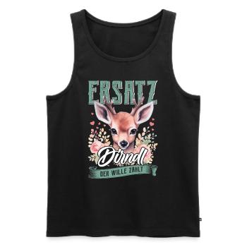Trachten Frauen Ersatz Dirndl Shirt - Männer Premium Bio Tank Top - Schwarz - Vorne - Michal (187cm)