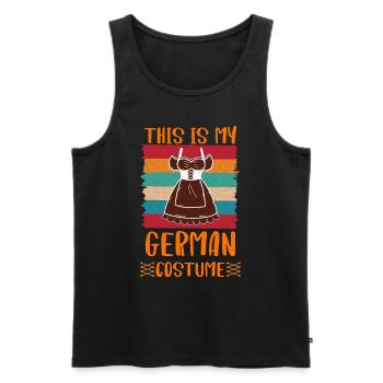 Trachten Shirt Ceci est mon costume allemand Bayern - Débardeur bio Premium Homme - noir - Devant - Michal (187cm)