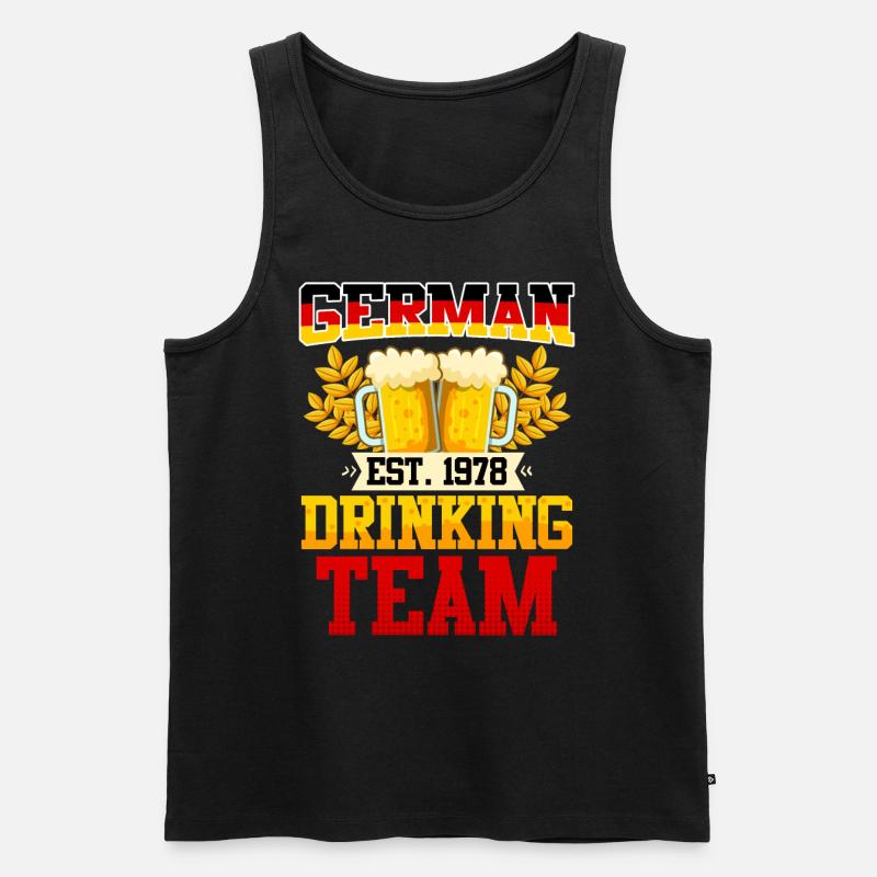 German Drinking Team Biertrinker Deutschland - Männer Premium Bio Tank Top - Schwarz