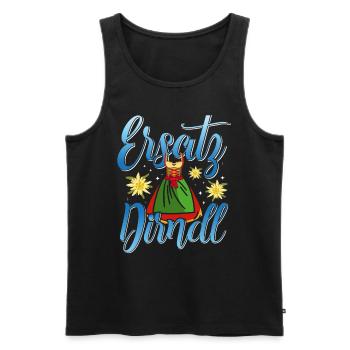 Trachten Frauen Ersatz Dirndl Shirt - Männer Premium Bio Tank Top - Schwarz - Vorne - Michal (187cm)