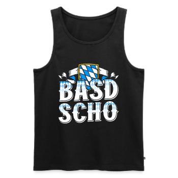 Basd Scho Bayerisches Shirt München Bayern - Männer Premium Bio Tank Top - Schwarz - Vorne - AI Model Male 178 light (178cm)