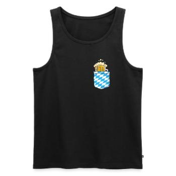 Beer Drinkers Bavaria Beer Fan Bayer Beer Lovers - Men's Premium Organic Tank Top - black - Front - AI Model Male 178 light (178cm)
