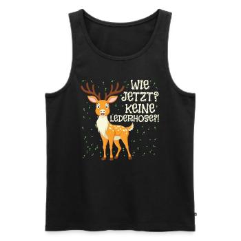 Bayern Tracht Wie Jetzt? Keine Lederhosen? - Männer Premium Bio Tank Top - Schwarz - Vorne - AI Model Male 178 light (178cm)