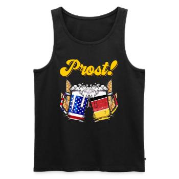 Bière bavaroise, bravo! Chemise Bavière - Débardeur bio Premium Homme - noir - Devant - AI Model Male 178 light (178cm)