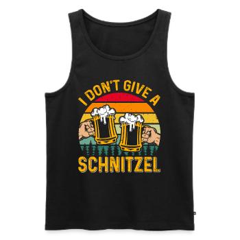 Je ne donne pas un fan de bière schnitzel - Débardeur bio Premium Homme - noir - Devant - AI Model Male 178 light (178cm)