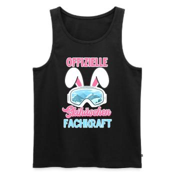 Spécialiste officiel du lapin de ski oreilles de lapin femme - Débardeur bio Premium Homme - noir - Devant - Michal (187cm)