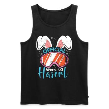 Official Apres-Ski Haserl Skihasen Skifahren - Männer Premium Bio Tank Top - Schwarz - Vorne - Michal (187cm)