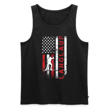 Amerika Skilanglauf USA Wintersportler Ski - Männer Premium Bio Tank Top - Schwarz - Vorne - Michal (187cm)