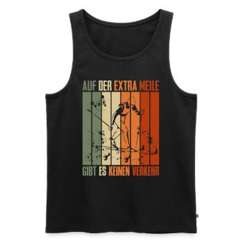 Skilanglauf Auf der Extra Meile Kein Verkehr - Männer Premium Bio Tank Top - Schwarz - Vorne - Michal (187cm)