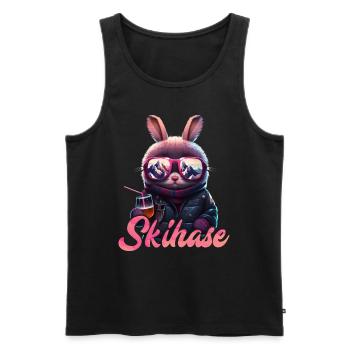 Skihase Cool Skifahren Frauen Apres Party - Männer Premium Bio Tank Top - Schwarz - Vorne - Michal (187cm)