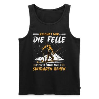 Ski Touring Reichet mir die Felle Skibergsteigen - Männer Premium Bio Tank Top - Schwarz - Vorne - Michal (187cm)