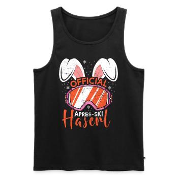 Official Apres-Ski Haserl Skihasen Skifahren - Männer Premium Bio Tank Top - Schwarz - Vorne - Michal (187cm)