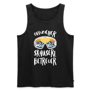 Offizieller Skihaserl Betreuer Skihasen Skipiste - Männer Premium Bio Tank Top - Schwarz - Vorne - Michal (187cm)