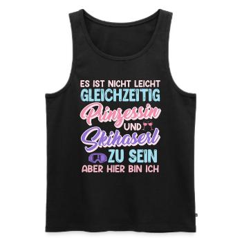 Skihasen Nicht Leicht Prinzessin und Skihaserl - Männer Premium Bio Tank Top - Schwarz - Vorne - Michal (187cm)
