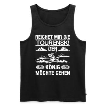 Ski Touring Reichet mir die Tourenski - Männer Premium Bio Tank Top - Schwarz - Vorne - Michal (187cm)