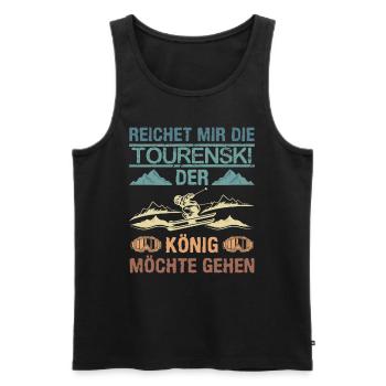 Ski Touring Reichet mir die Tourenski - Männer Premium Bio Tank Top - Schwarz - Vorne - Michal (187cm)