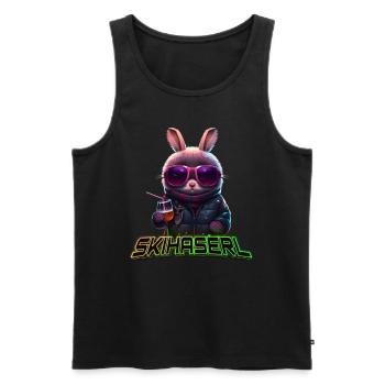 Ski Bunny Ski Bunny Skieur Lapin de ski femme - Débardeur bio Premium Homme - noir - Devant - Michal (187cm)