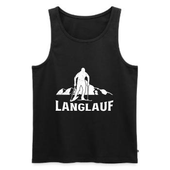 Skilanglauf Langläufer Langlauf Skiläufer - Männer Premium Bio Tank Top - Schwarz - Vorne - Michal (187cm)