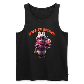 Apres-Ski Häschen Cool mit Cocktail Ski Party - Männer Premium Bio Tank Top - Schwarz - Vorne - Michal (187cm)