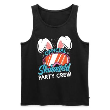 Official Skihaserl Party Crew Ski Party Frauen - Männer Premium Bio Tank Top - Schwarz - Vorne - Michal (187cm)