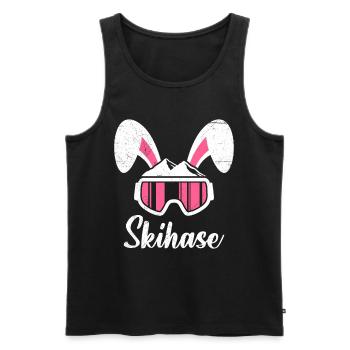 Skihase Apres Party Skifahren Frauen Ski Hasen - Männer Premium Bio Tank Top - Schwarz - Vorne - Michal (187cm)