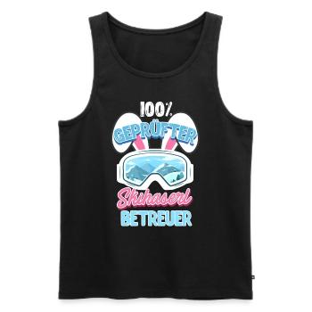 Skihaserl 100 % Skihäschen Betreuer Apres Party - Männer Premium Bio Tank Top - Schwarz - Vorne - Michal (187cm)
