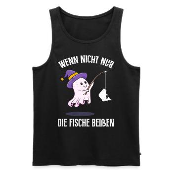 Halloween Wenn Nicht die Fische beißen - Männer Premium Bio Tank Top - Schwarz - Vorne - AI Model Male 178 light (178cm)
