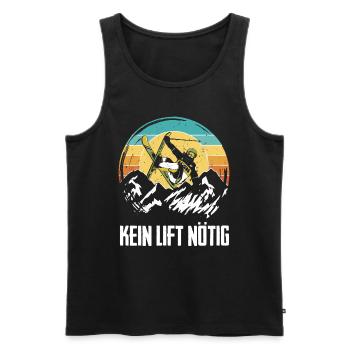 Skifahren Extrem Kein Lift Nötig Skibergsteiger - Männer Premium Bio Tank Top - Schwarz - Vorne - Michal (187cm)