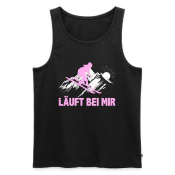 Skifahrer Läuft bei Mir Wintersportler Skifahren - Männer Premium Bio Tank Top - Schwarz - Vorne - Michal (187cm)