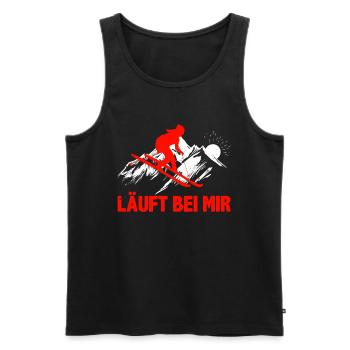 Skifahrer Läuft bei Mir Wintersportler Skifahren - Männer Premium Bio Tank Top - Schwarz - Vorne - Michal (187cm)