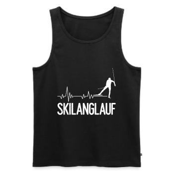 Skilanglauf Langläufer Langlauf Skiläufer - Männer Premium Bio Tank Top - Schwarz - Vorne - Michal (187cm)