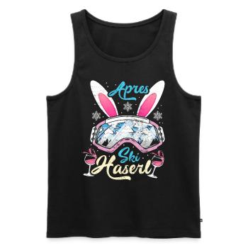 Apres-Ski Häschen Apres-Ski Bunny Apres-Ski Haserl - Männer Premium Bio Tank Top - Schwarz - Vorne - Michal (187cm)