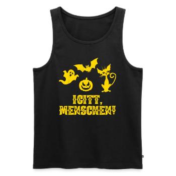 Igitt Menschen! Halloween Shirt Gruselig Kostüm - Männer Premium Bio Tank Top - Schwarz - Vorne - Michal (187cm)