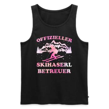 Offizieller Skihaserl Betreuter Skihasen Caretaker - Männer Premium Bio Tank Top - Schwarz - Vorne - Michal (187cm)