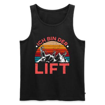 Skibergsteiger Ich bin der Lift Ski Touring - Männer Premium Bio Tank Top - Schwarz - Vorne - Michal (187cm)
