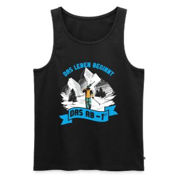 Skisport Das Leben Beginnt Das ab -1° Skifahren - Männer Premium Bio Tank Top - Schwarz - Vorne - Michal (187cm)