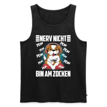 Gaming Hund Nerv nicht bin am Zocken Videospiel - Männer Premium Bio Tank Top - Schwarz - Vorne - Michal (187cm)