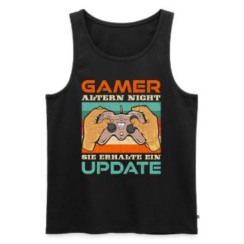 Gamer Altern nicht Sie erhalten ein Update B-Day - Männer Premium Bio Tank Top - Schwarz - Vorne - Michal (187cm)