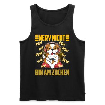 Gaming Hund Nerv nicht bin am Zocken Videospiel - Männer Premium Bio Tank Top - Schwarz - Vorne - Michal (187cm)