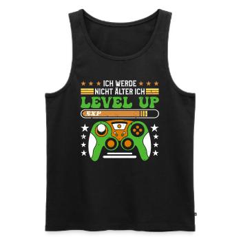 Video Spieler B-Day Werde nicht Älter Ich Level Up - Männer Premium Bio Tank Top - Schwarz - Vorne - Michal (187cm)