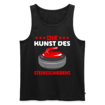 Curling Die Kunst des Steineschiebens Curler - Männer Premium Bio Tank Top - Schwarz - Vorne - AI Model Male 178 light (178cm)