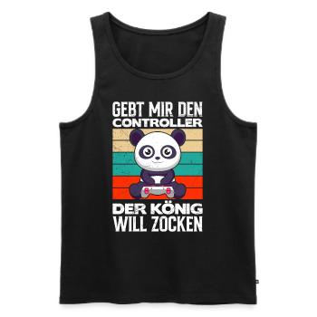 Gaming Panda Gebt Mir den Controller Video Gamer - Männer Premium Bio Tank Top - Schwarz - Vorne - Michal (187cm)