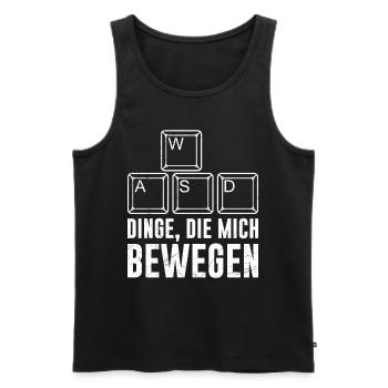 PC Video Gamer Dinge die Mich Bewegen Video Spiele - Männer Premium Bio Tank Top - Schwarz - Vorne - Michal (187cm)