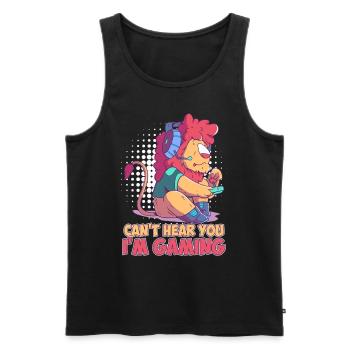 Video Gamer Don't Hear You I'm Gambling Bunny - Men's Premium Organic Tank Top - black - Front - AI Model Male 178 light (178cm)